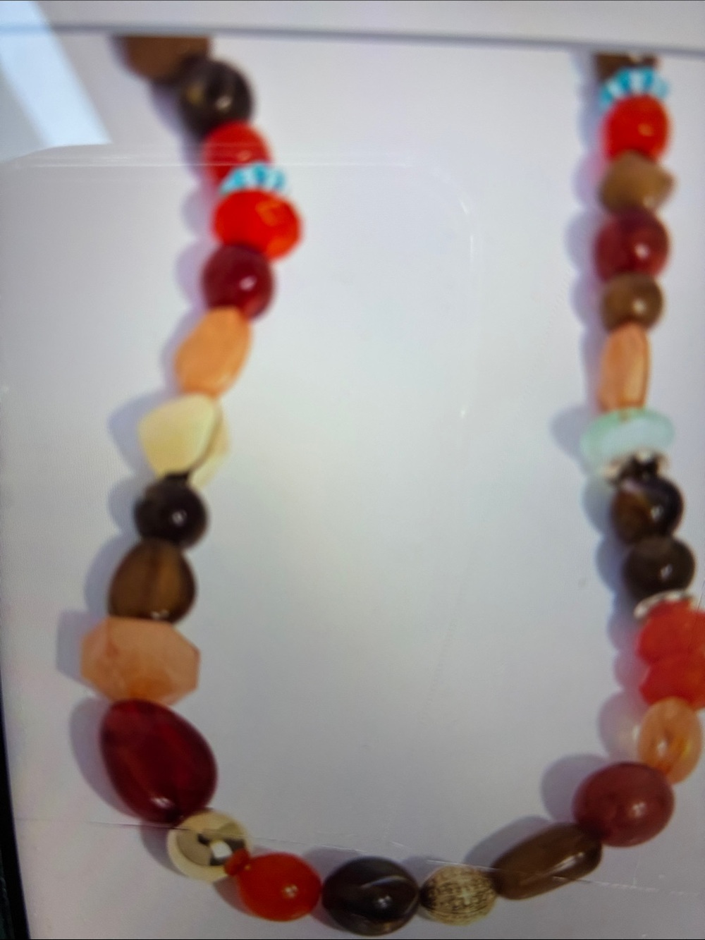 Handcrafted Multicolor Stone Beaded Necklace - Women Jewelry